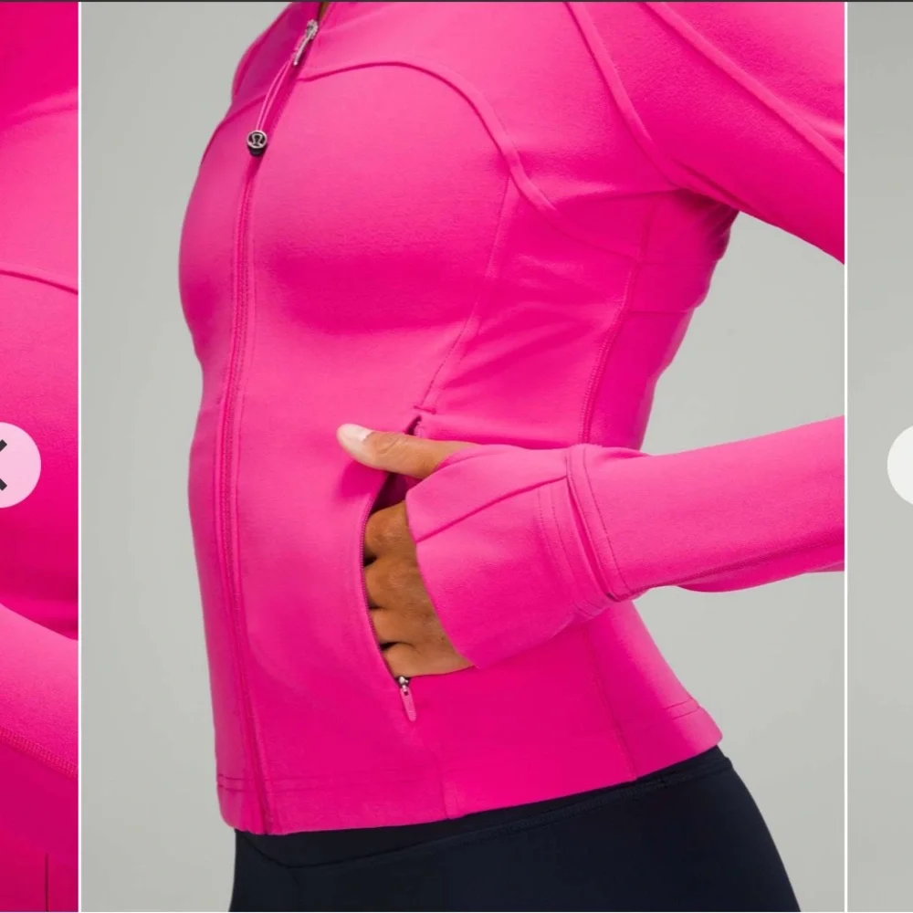 (6) Lululemon Cropped Define Jacket Nulu Sonic Pink Small Crop - Picture 3 of 14